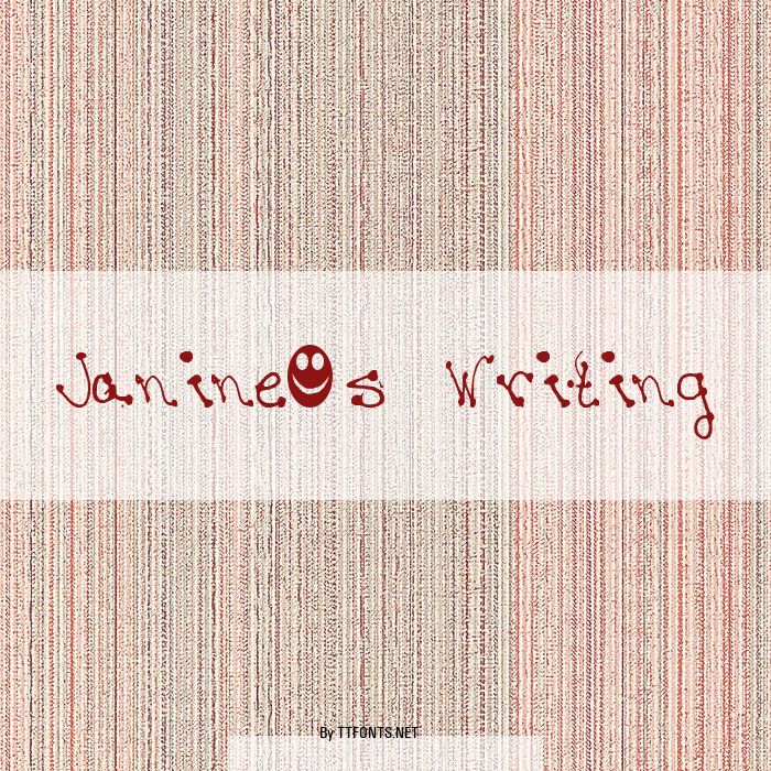 Janine's Writing example